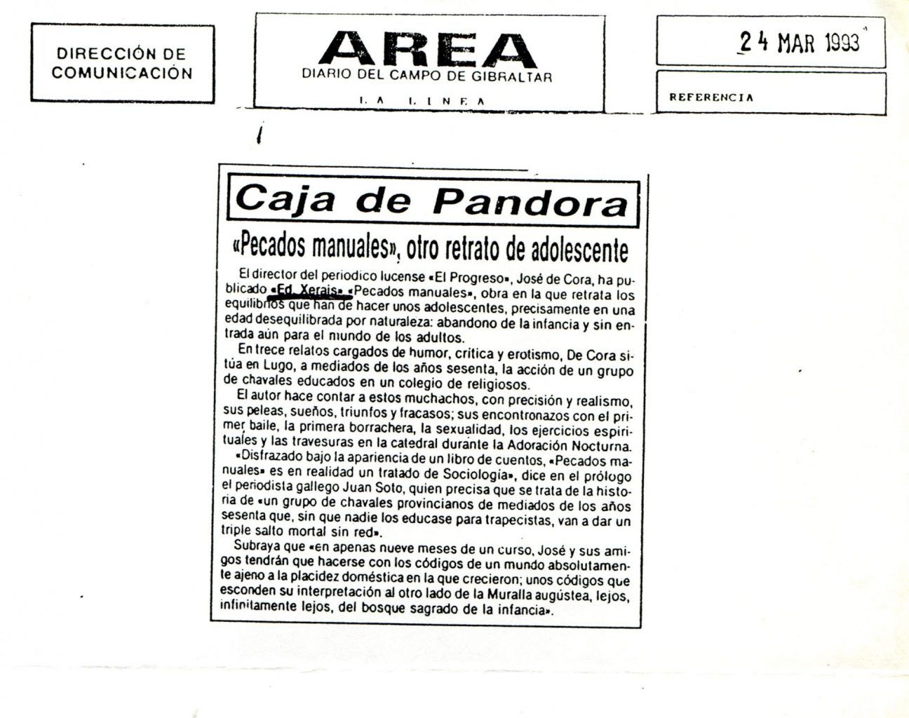 Area Diario del Campo de Gibraltar 24/03/1993