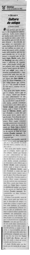 La Voz de Galicia 22/11/1992
